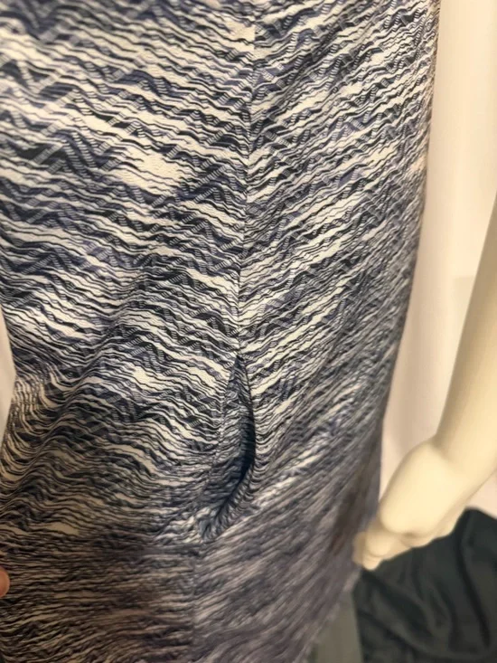 MPG Sport Blue White Travel Athletic Dress Built-in Bra Pockets XL - Picture 8 of 11